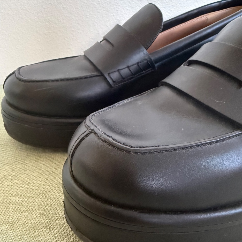 Laurence Dacade Ivone Black Leather Chunky Loafers Made in Italy - Picture 6 of 12